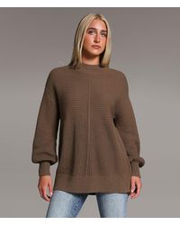 BKE - Mock Neck Ribbed Sweater - Lyst