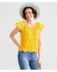 Miss Me - Crochet Overlay Top - Lyst