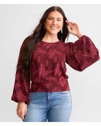 Daytrip - Floral Jacquard Top - Lyst