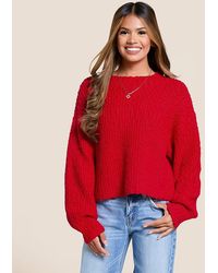 Willow & Root - Nubby Cropped Sweater - Lyst