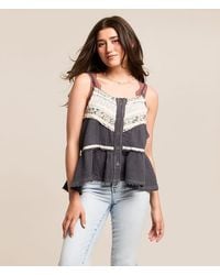 Pol - Pieced Floral Tank Top - Lyst