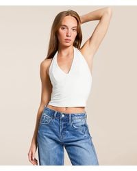 Free People - Still There Halter Tank Top - Lyst