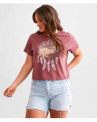 Ariat - Buffalo Territory Cropped T-shirt - Lyst