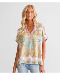 Daytrip - Paisley Notch Neck Top - Lyst