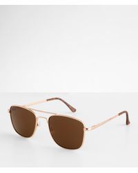 BKE - Gold Tone Browbar Sunglasses - Lyst