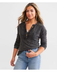 BKE - Washed Henley - Lyst