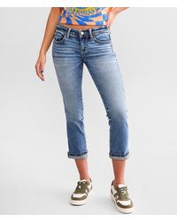BKE - Stella Cuffed Stretch Capri Jean - Lyst