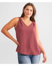 Daytrip - Knotted Strap Tank Top - Lyst