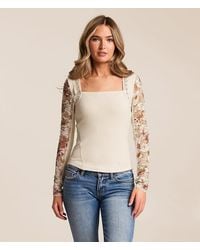 Willow & Root - Crochet Square Neck Top - Lyst