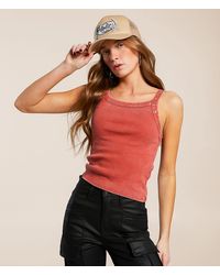 Gilded Intent - Washed Grommet Tank Top - Lyst