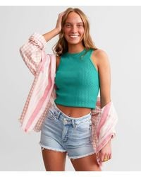 FITZ + EDDI - Pointelle Knit Tank Top - Lyst