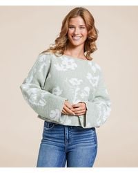 Willow & Root - Floral Cropped Sweater - Lyst