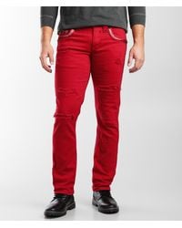 Rock Revival Brody Slim Straight Pant - Red