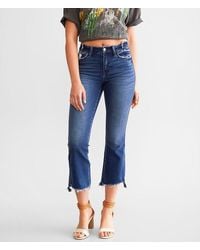 Flying Monkey - High Rise Cropped Flare Stretch Jean - Lyst