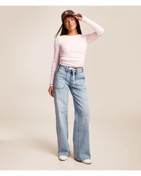 Flying Monkey - High Rise Wide Leg Stretch Jean - Lyst