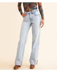 BKE - Billie Wide Leg Cuffed Stretch Jean - Lyst