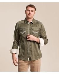 Buckle Black - Embroidered Athletic Stretch Shirt - Lyst