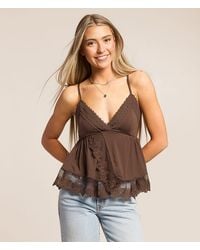 Willow & Root - Mesh Lace Tank Top - Lyst