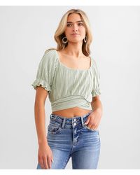 Willow & Root - Pleated Wrap Top - Lyst