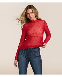 Willow & Root - Embroidered Mesh Top - Lyst