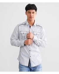 Buckle Black - Striped Athletic Stretch Shirt - Lyst