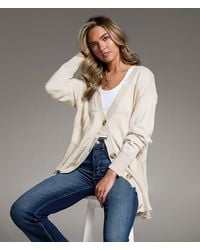 BKE - Checkered Cardigan Sweater - Lyst