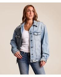 Hidden Jeans - Destructed Denim Jacket - Lyst