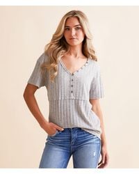 BKE - Textured Knit Henley - Lyst