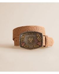 Ariat - Floral Embossed Leather Belt - Lyst