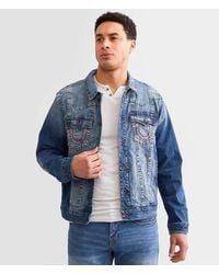 True Religion Jimmy Curved Seam Denim Jacket in Blue for Men
