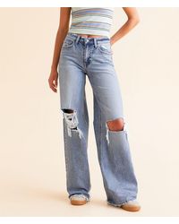 Flying Monkey - Icon High Rise Wide Leg Stretch Jean - Lyst
