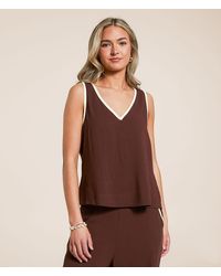 Blu Pepper - Contrast Trim Tank Top - Lyst