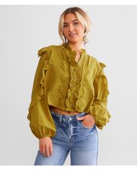 Free People - Masai Mar Cropped Blouse - Lyst