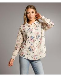BKE - Floral Embroidered Blouse - Lyst