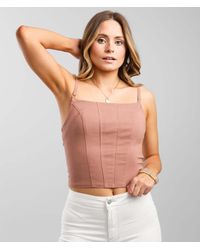 Free People Back On Track Cropped Cami Tank Top - Pink