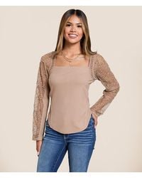 Willow & Root - Pieced Crochet Top - Lyst