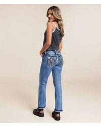 Miss Me - Mid-Rise Cropped Straight Stretch Jean - Lyst