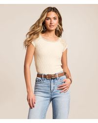 Willow & Root - Lace Boatneck Top - Lyst