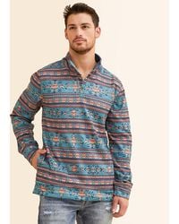 Departwest - Southwestern Quarter Snap Pullover - Lyst