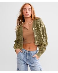 Gilded Intent - Destructed Cable Knit Sweater - Lyst