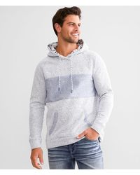 Departwest - Striped Cozy Hooded Sweatshirt - Lyst