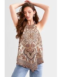 Daytrip - Floral Chiffon Handkerchief Tank Top - Lyst