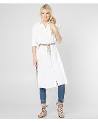 billabong crinkle beach shirt dress