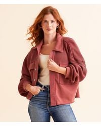BKE - Pieced Waffle Knit Shacket - Lyst