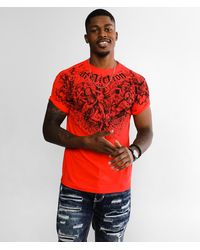 Affliction Wind Speed A20410 New Short Sleeve Fashion Graphic T-shirt For Men 