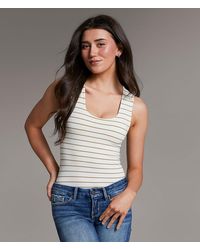 BKE - Striped Contour Tank Top - Lyst