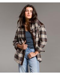BKE - Oversized Plaid Shacket - Lyst