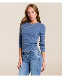 Gilded Intent - Washed Rib Knit Top - Lyst