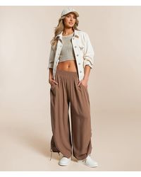 Angie - Crinkle Wide Leg Pant - Lyst