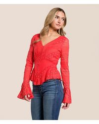Willow & Root - Sheer Lace Top - Lyst
